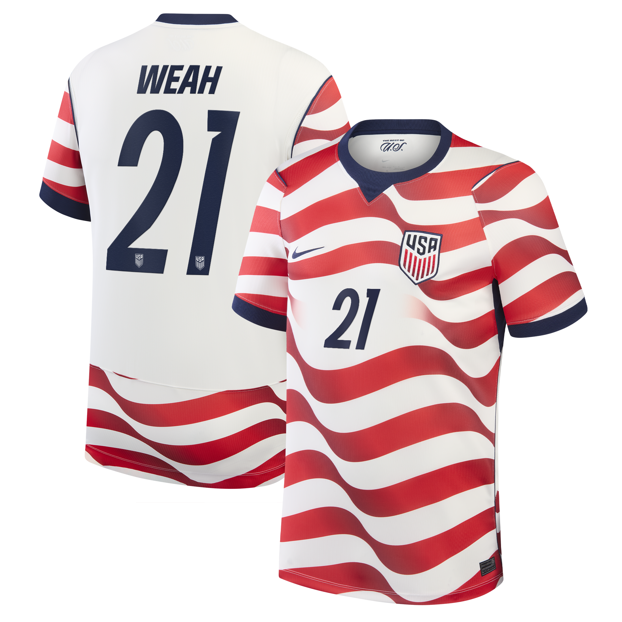 [JED] Timothy Weah USMNT 2026 Home Stadium Replica Jersey - White
