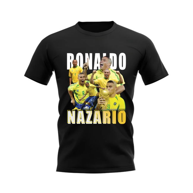 World Ronaldo Nazario Bootleg T-Shirt (Black) World Premium