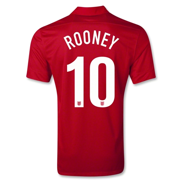 2013 England 10 ROONEY Away Red Jersey Shirt - Official Replica 4395