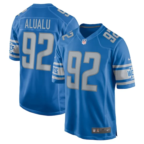 None Tyson Alualu Game Jersey - Blue | NFL Player Jersey | NFL Footbal