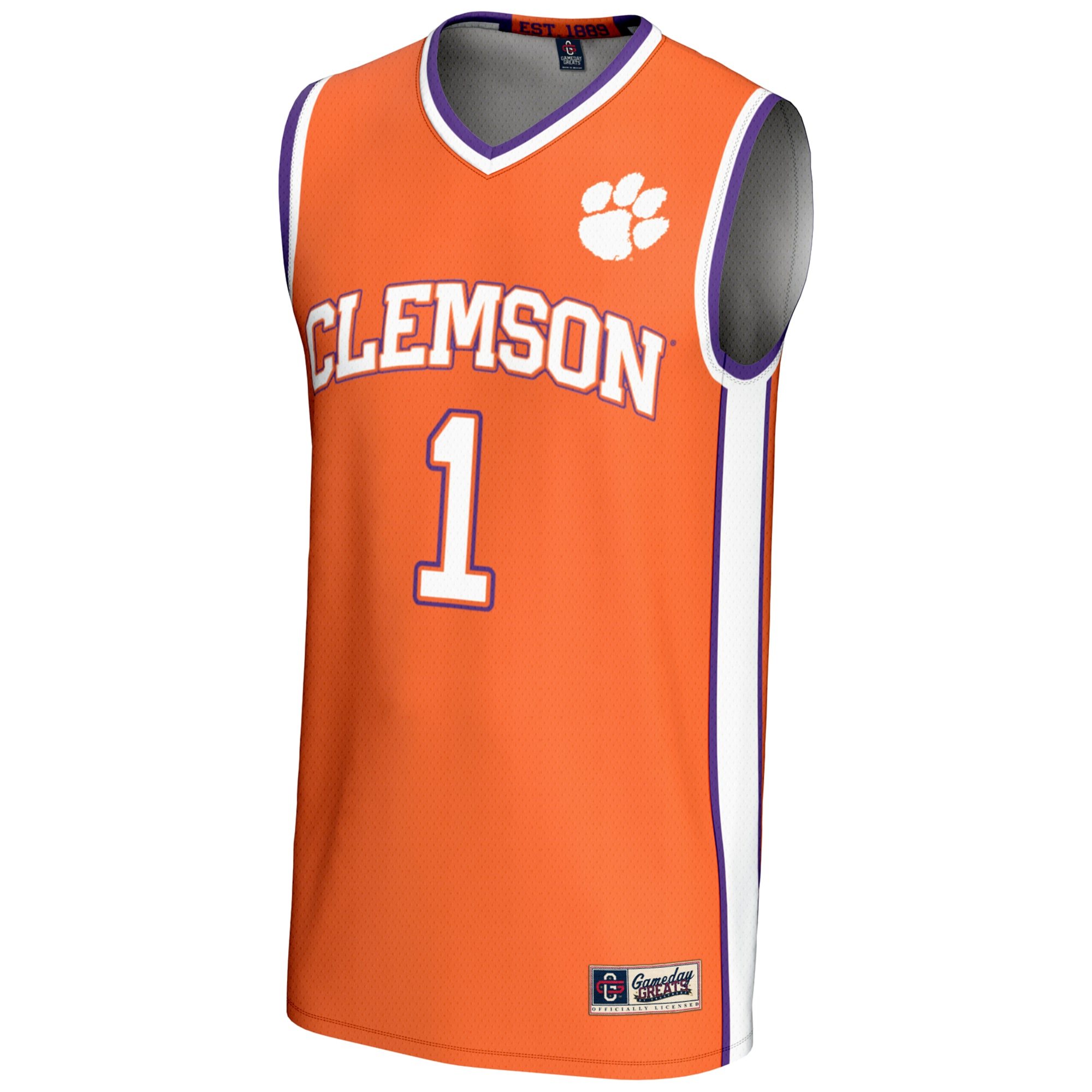 [DDG] Clemson Tigers GameDay Greats Lightweight Basketball Jersey - Orange