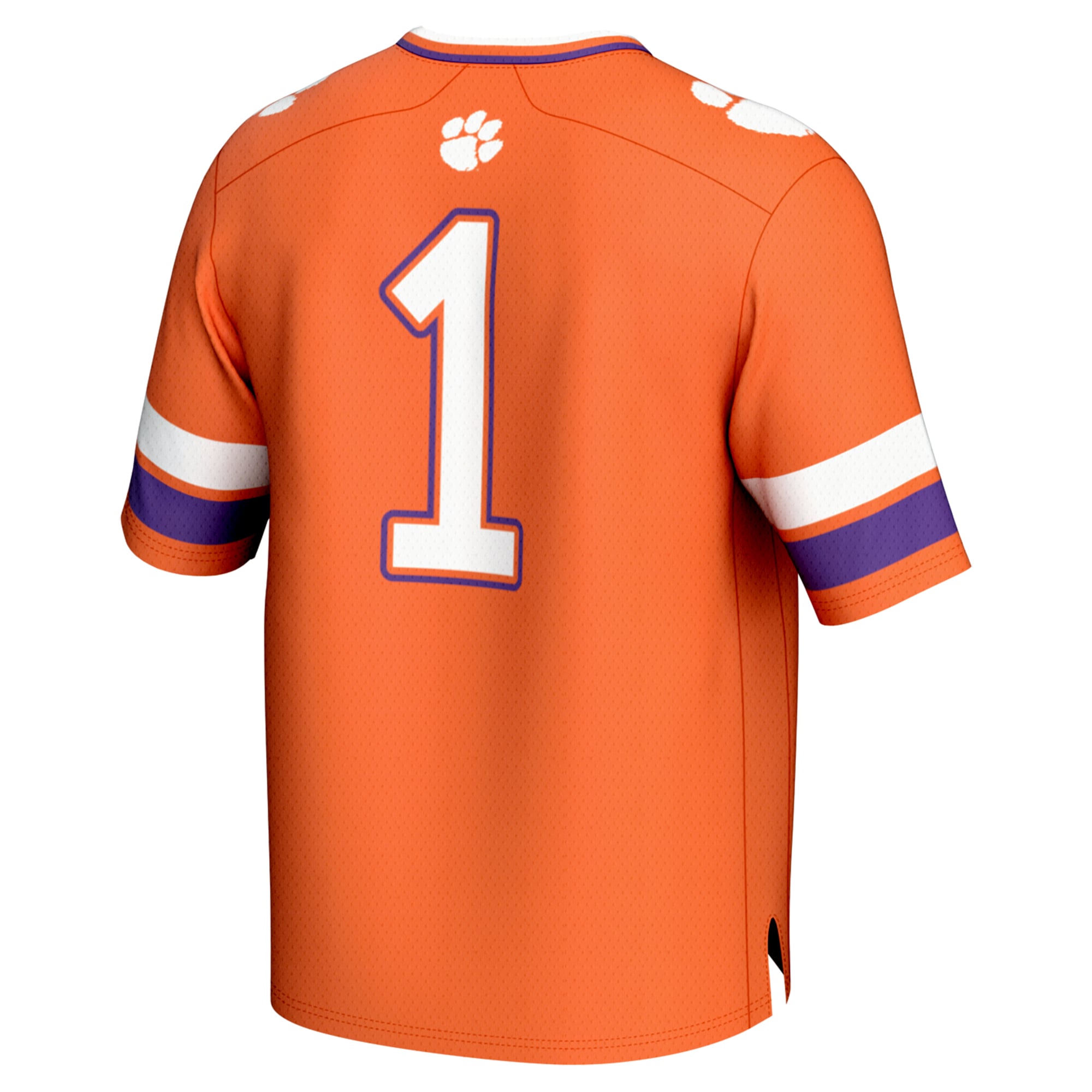 Youth #1 Orange Clemson Tigers Lightweight Collegiate Football Fashion Jersey
