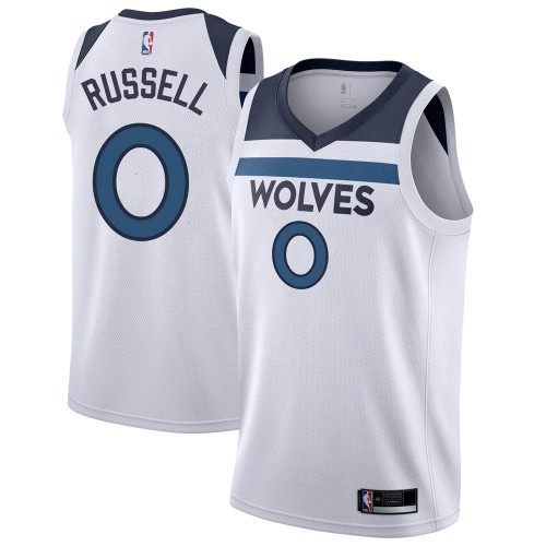 Nike Minnesota Timberwolves #0 DAngelo Russell White Youth NBA Swingman Association Edition Jersey Youth