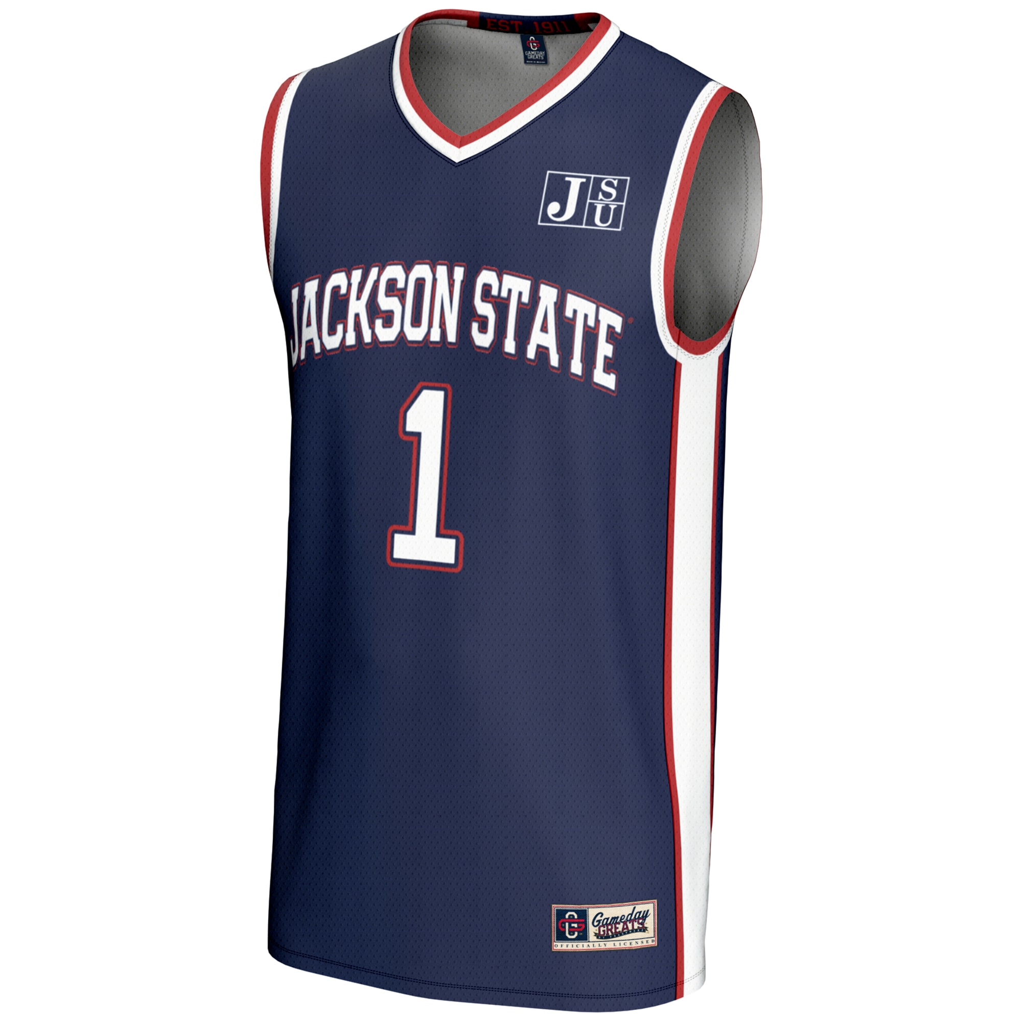 [NJP] Jackson State Tigers GameDay Greats Unisex Lightweight Basketball Jersey - Navy