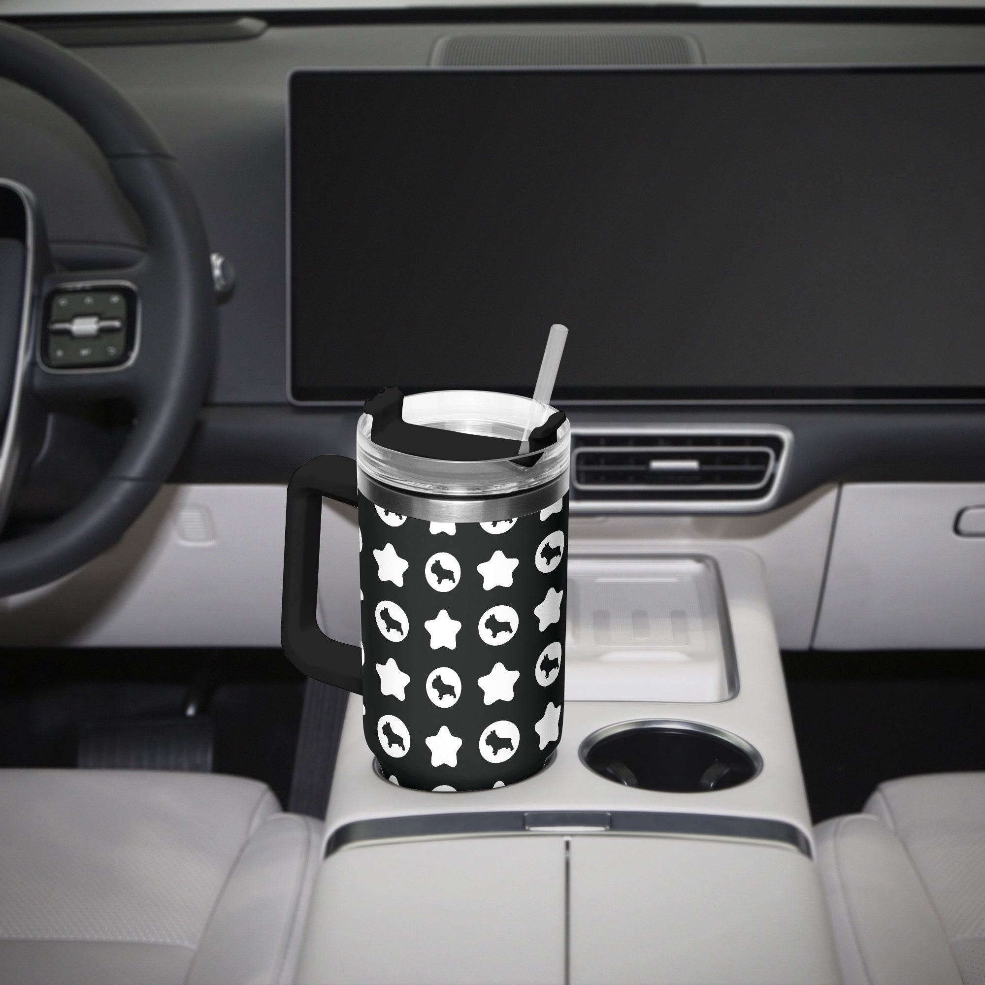 Lifestyle-Driven Bean - Car Tumbler Cup for Casual Outings