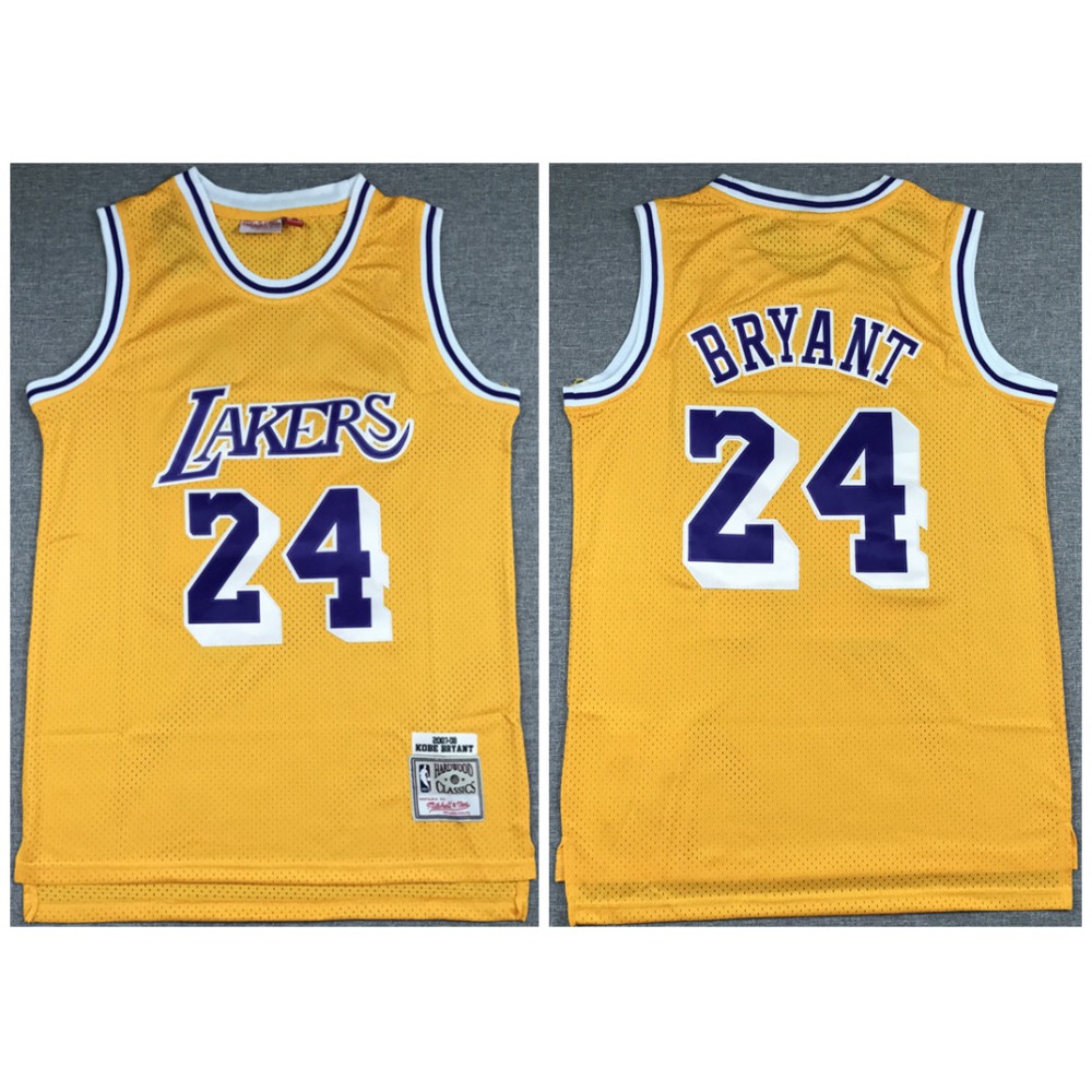 Game Day Affordable Men's Lakers #24 Kobe Yellow Basketball Jersey