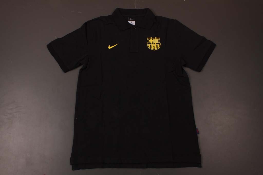 2014 BARCELONA BLACK SHORT SLEEVE POLO T-SHIRT - Official Replica 4796