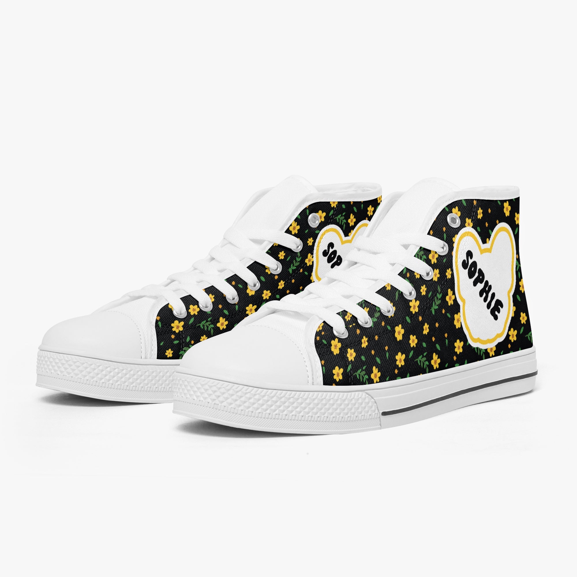 Classic High-top Canvas Shoes Frenchie Themed Wear | Trendy Style