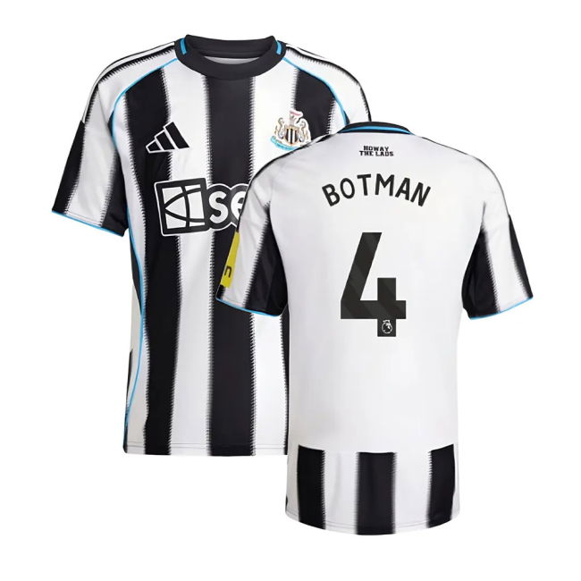 2025-20 Newcastle Home Soccer Jersey Botman 4 L M S