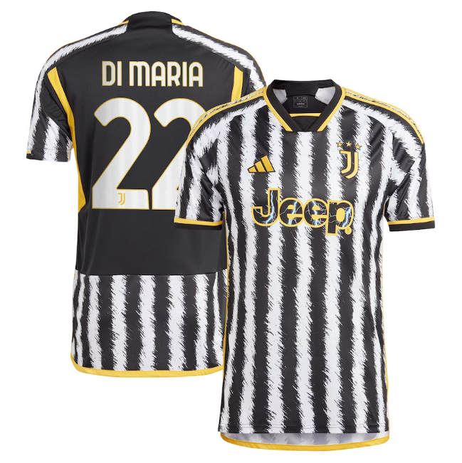 2324 Juventus Home Soccer Jersey Football Shirt - Di Maria 22 -