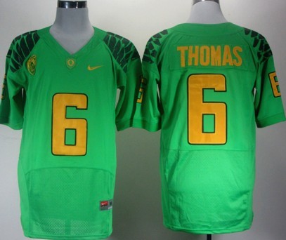 Men's None Green 2013 game jersey None #6 premium Jersey durabl