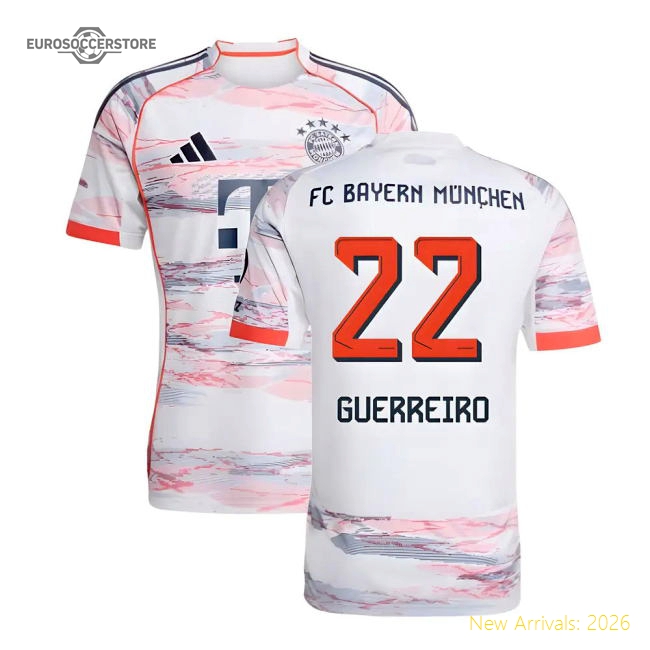 Official 2025-2026 Bayern Munich Away Shirt (Guerreiro 22)