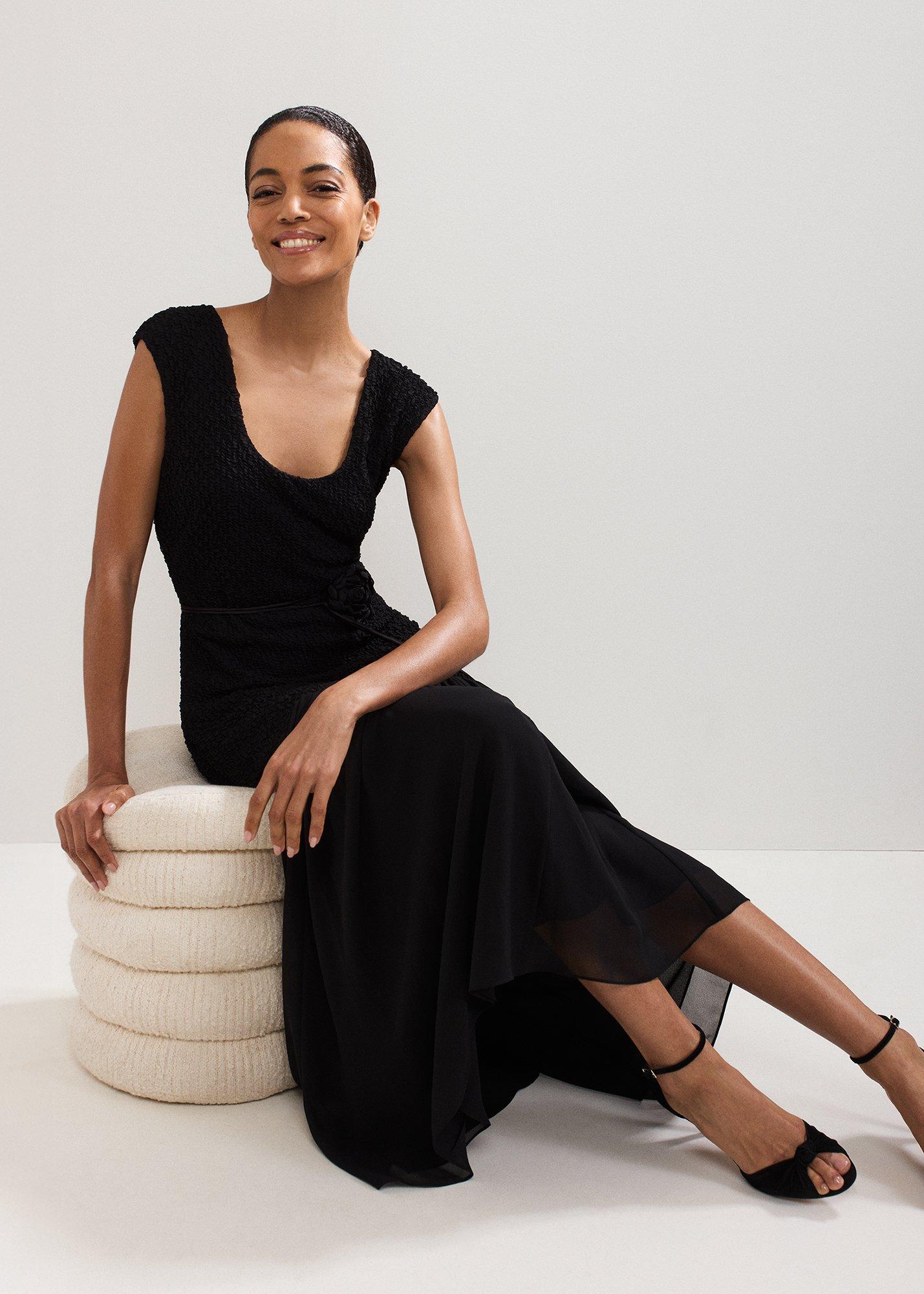 Penelope Textured Midaxi Dress