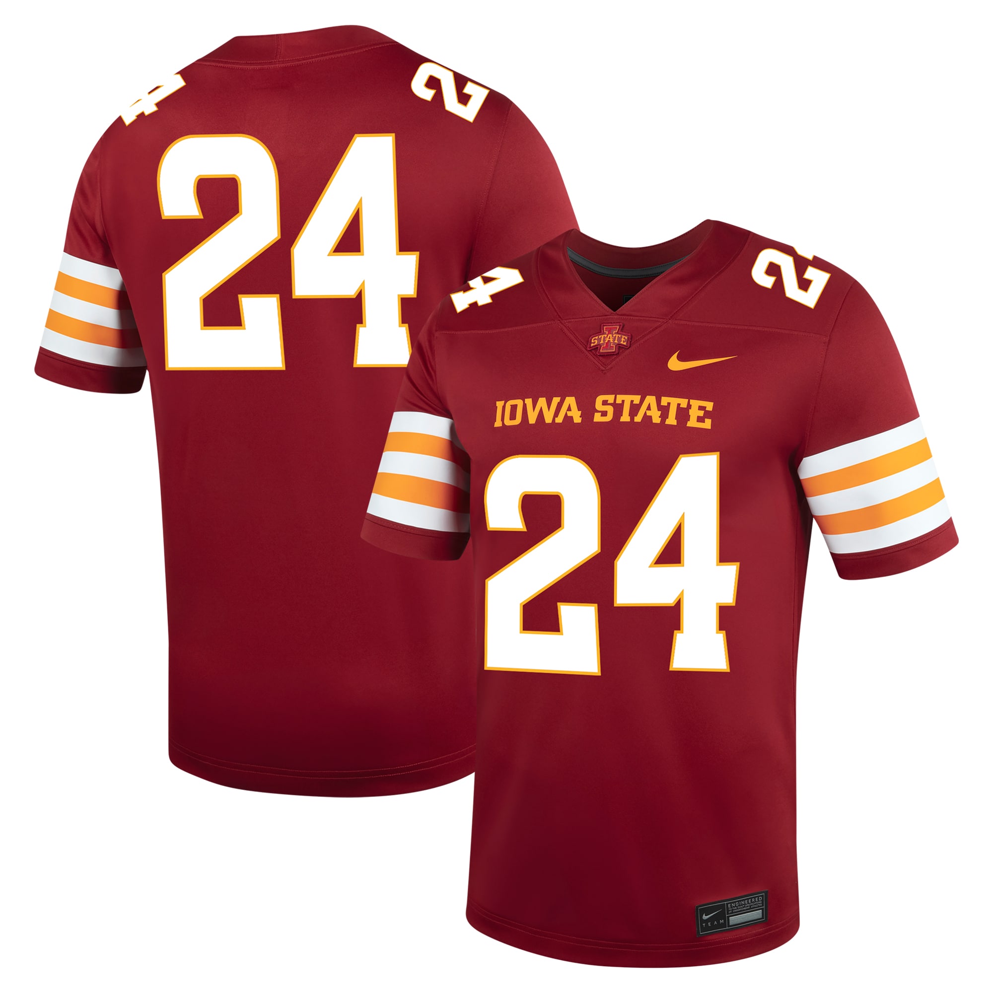 #24 Iowa State Cyclones Untouchable Football Jersey?�C Cardinal