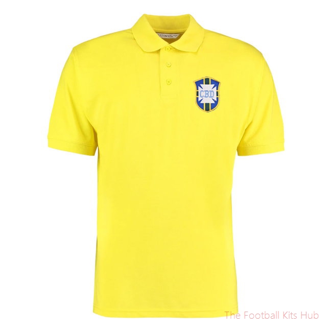 Brazil National Team Embroidered Polo Shirt (Yellow)