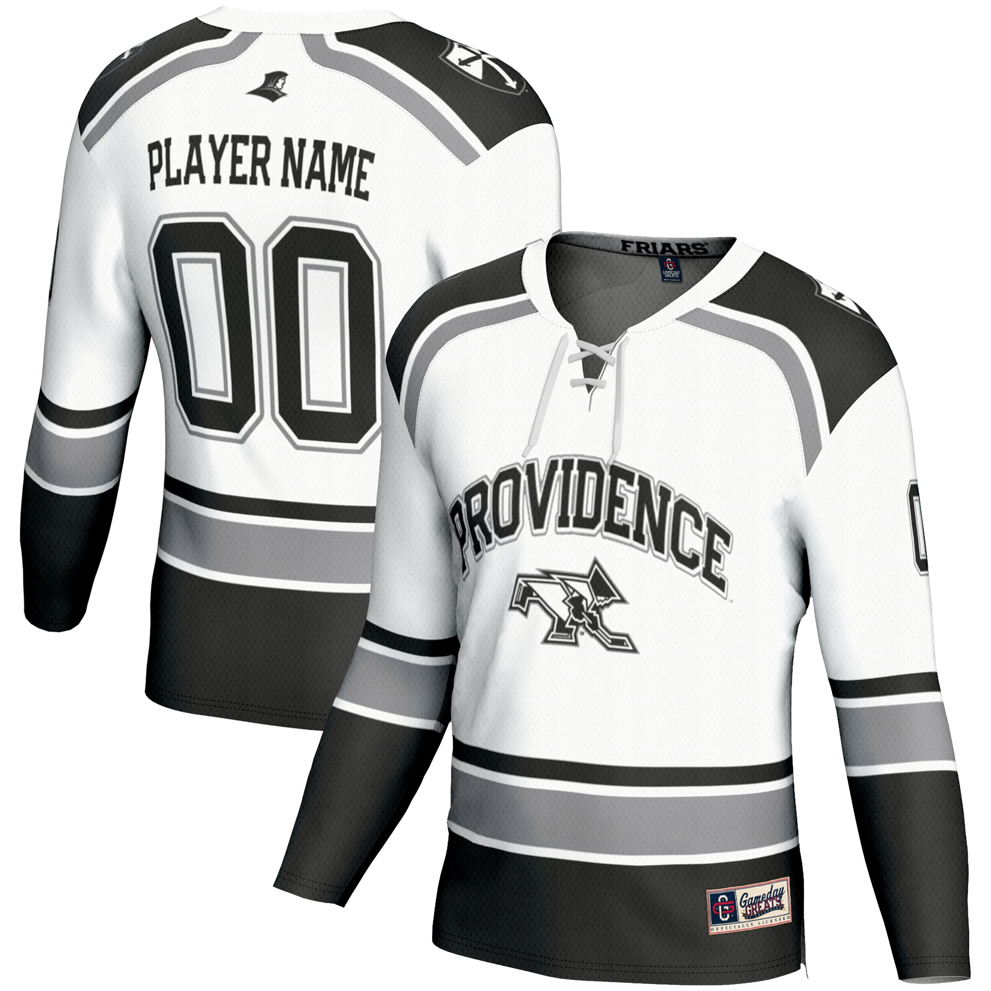 [NJP] Providence Friars GameDay Greats Unisex NIL Pick-A-Player Women's Ice Hockey Jersey - White