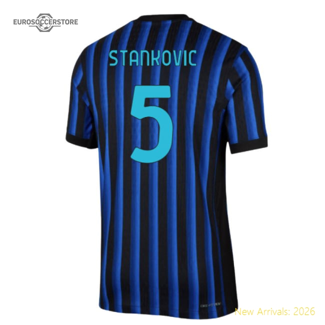 Top-Quality 2025-2026 Inter Milan Home Authentic Dri-Fit Adv Shirt (Stankovic