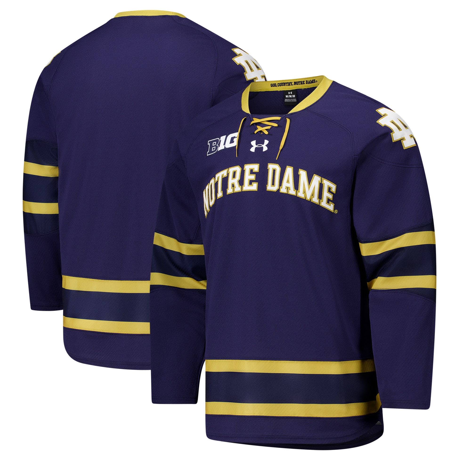[NJP] Women's Notre Dame Fighting Irish Replica Hockey Jersey - Navy