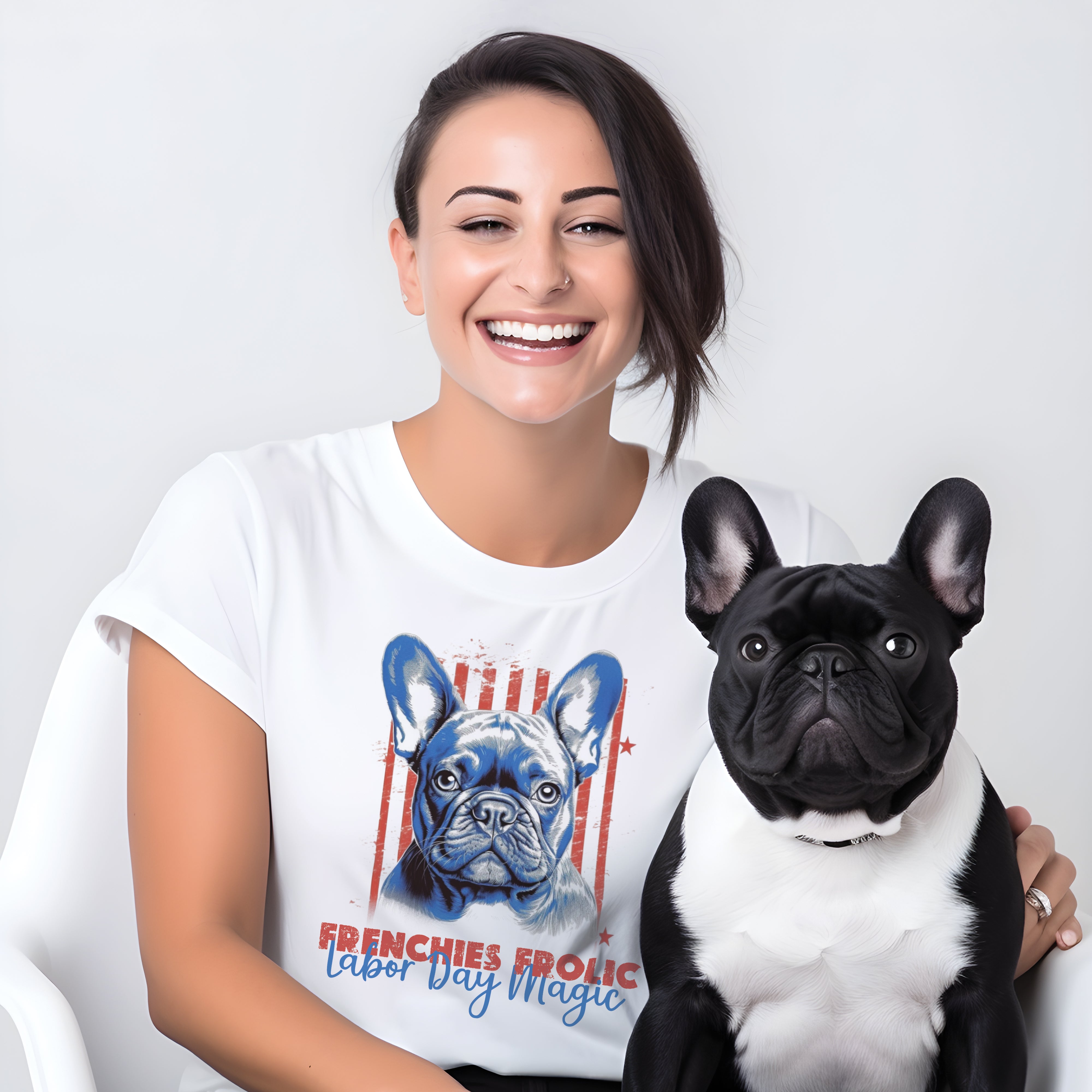 Radiant French Bulldog Labor Day Tee - Comfy Unisex T-shirt Casual Wear