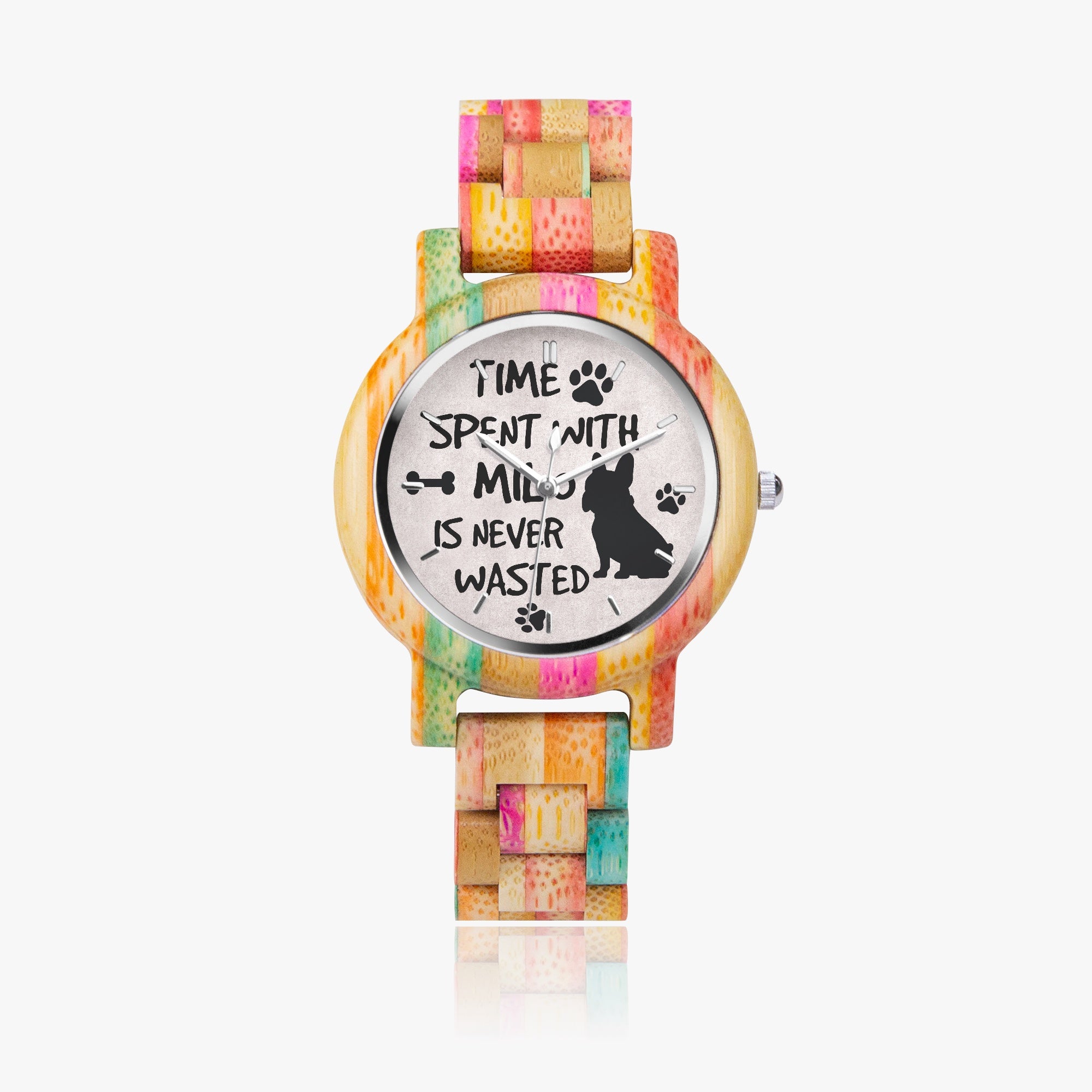Trendy Pearl - Personalized Stylish Wooden Watch For Frenchie Lovers ...