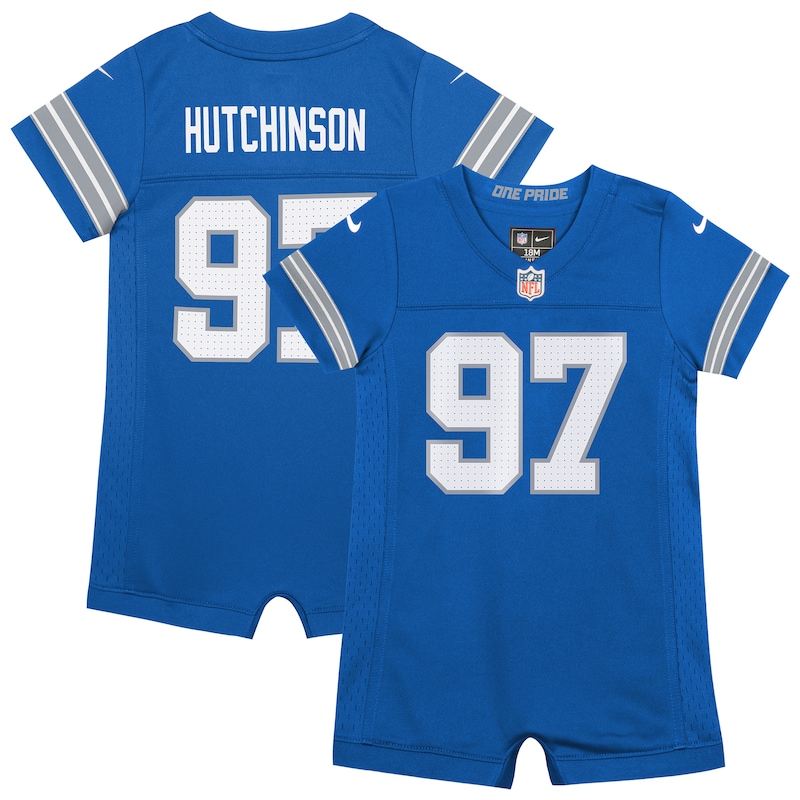 None Aidan Hutchinson DET Lions Retro Professional Jersey Game Day Wea