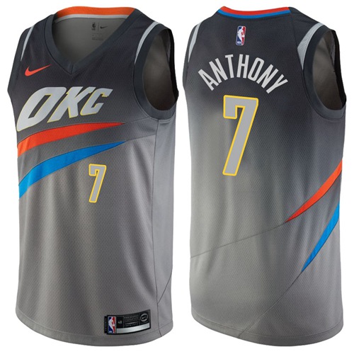 Professional Grade Oklahoma City Thunder Carmelo #7 NBA Jersey