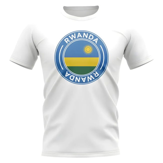 Rwanda Football Badge T-Shirt (White)