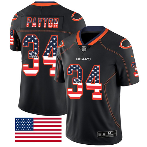Authentic CHI Bears NFL #34 Walter Payton Limited Black Jersey