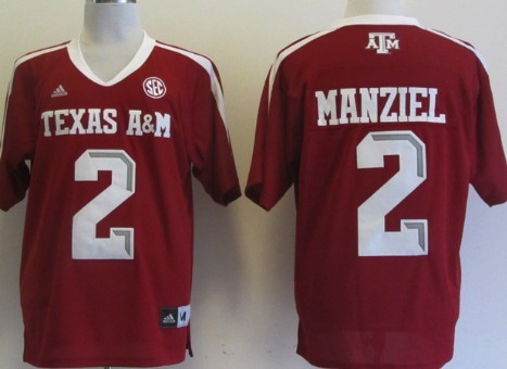 Men's None Red 2024 away jersey Johnny Manziel #2 official Jersey