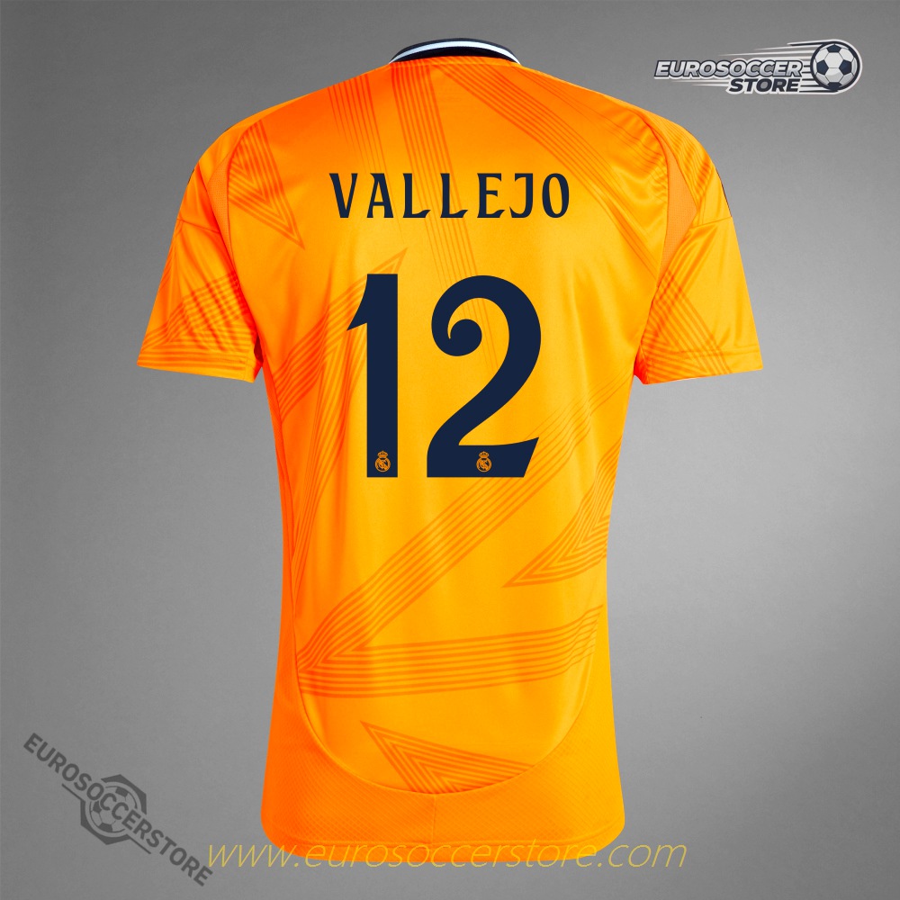 Real Madrid 24-25 Season Away Jersey, Featuring VALLEJO #12