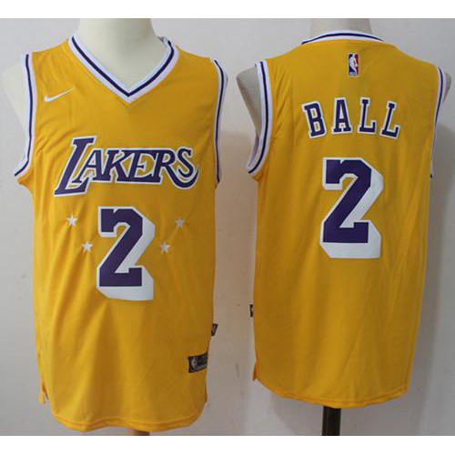 Nike Lakers Gold Angeles Lakers #2 Jersey - Great Value Basketball Jersey