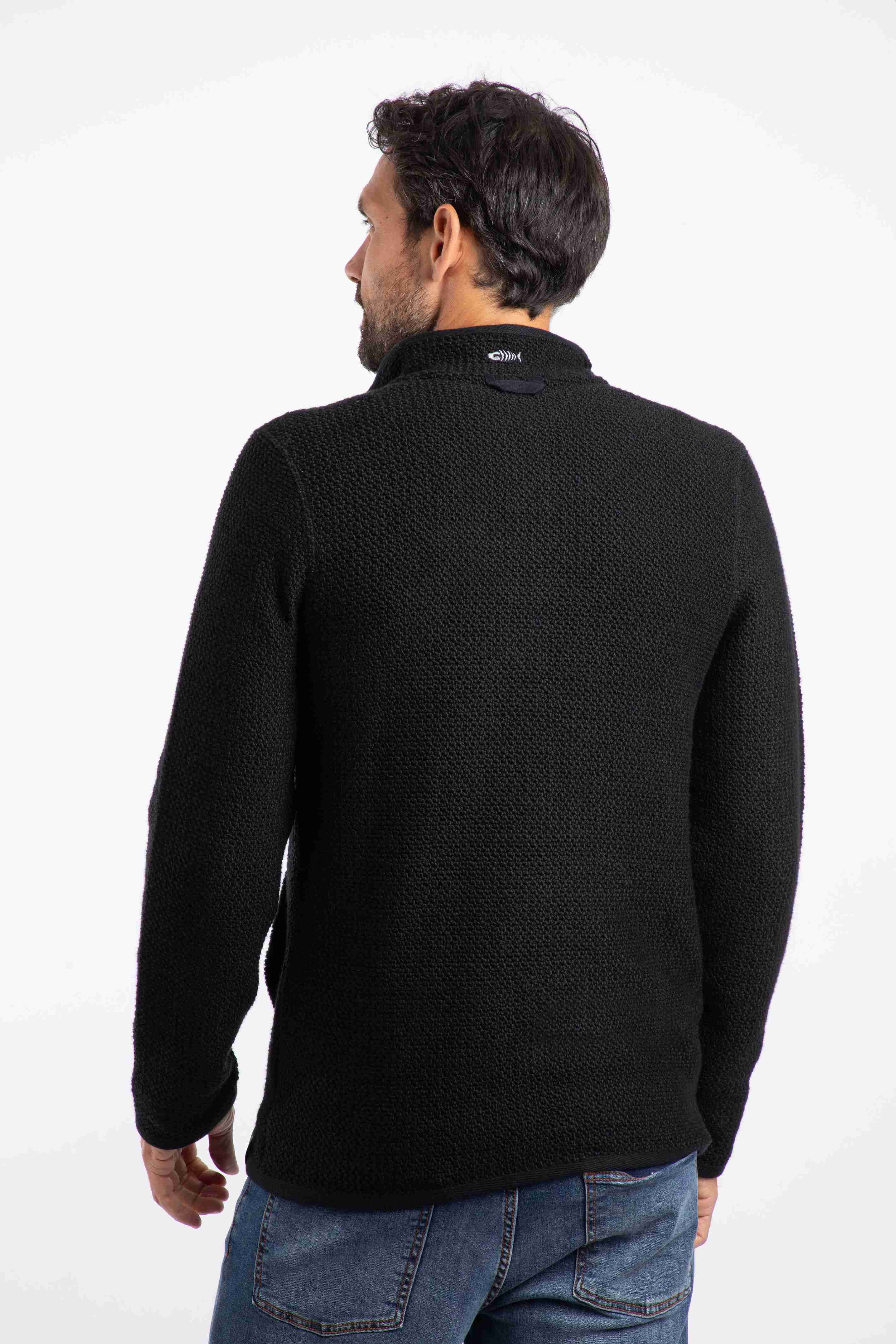 Transom Full Zip Macaroni Sweatshirt Black