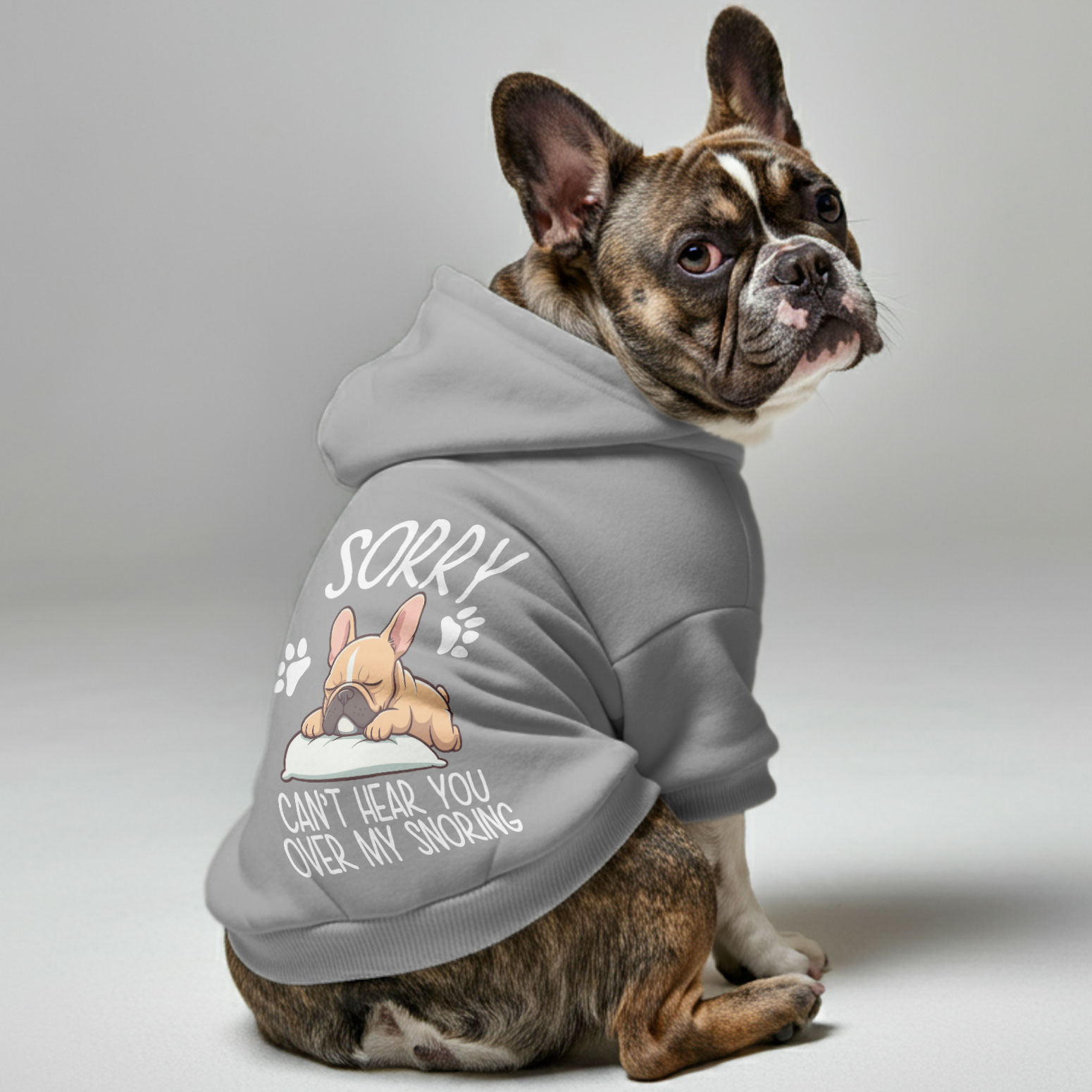 Sorry, Can’t Hear You Over My Snoring - Comfy Personalized French Bulldog Hoodies With Funny Quotes – Stylish, Cozy, And Premium 100% Cotton Outdoor Style
