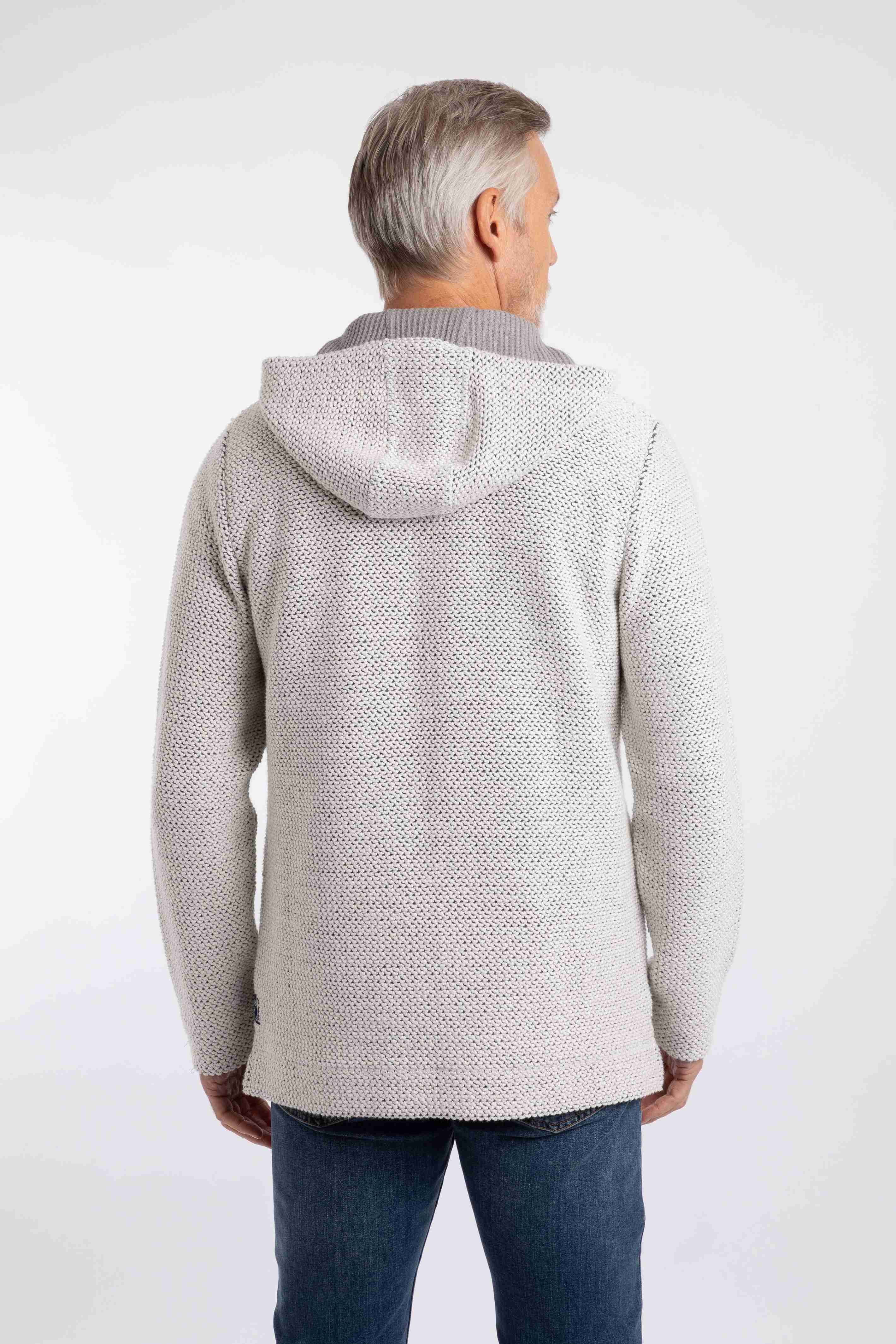 Bakersfield Button Neck Macaroni Hoodie Ecru