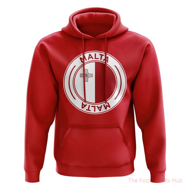 Men Malta Football Badge Hoodie (Red)