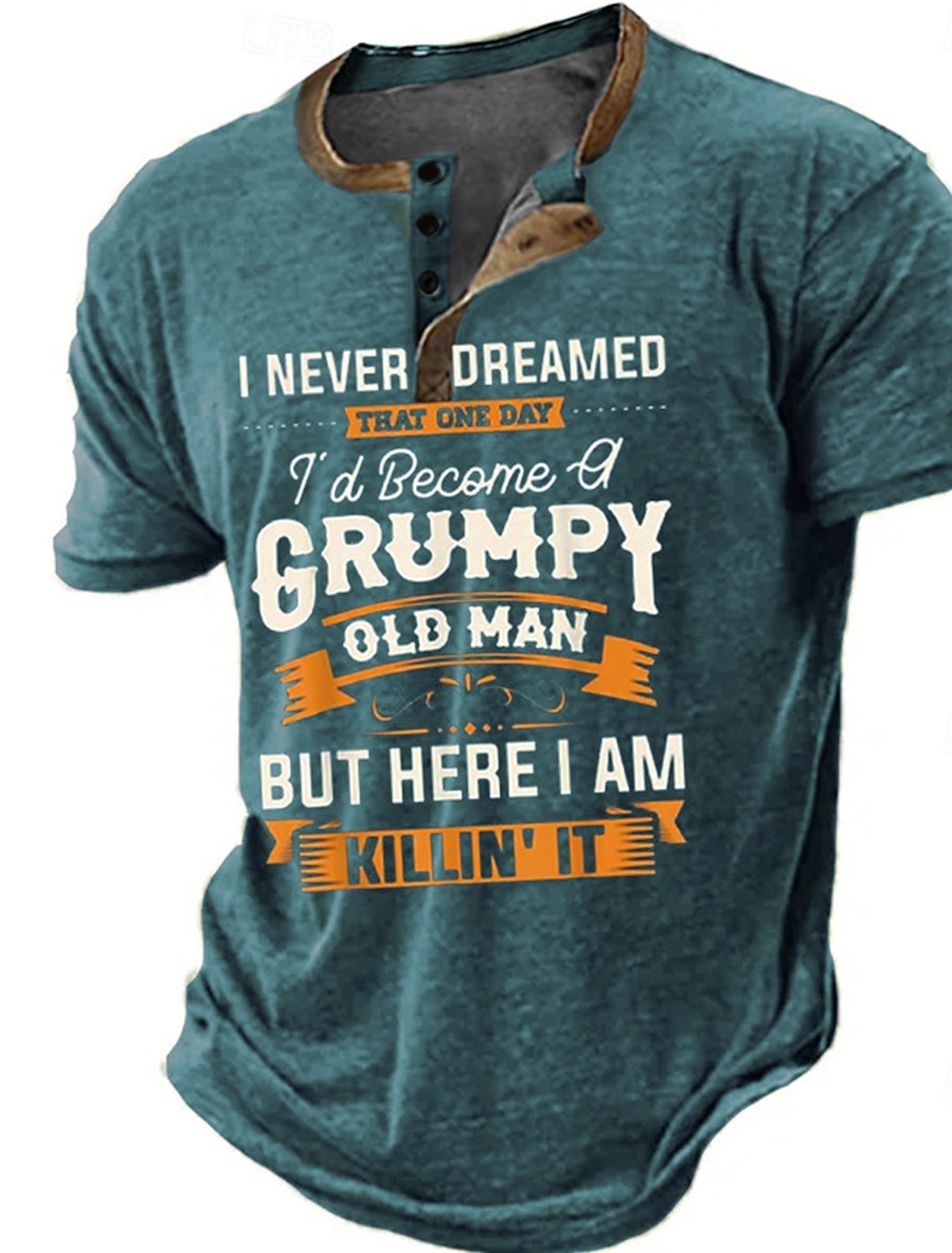 Men's Short Sleeve Graphic T-Shirt with Funny Aging Quote: 