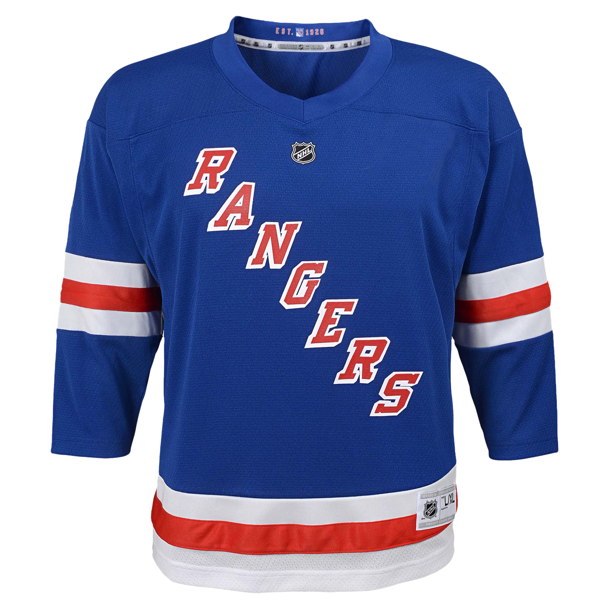 [LK] New York Rangers Youth Replica Custom Jersey - Blue