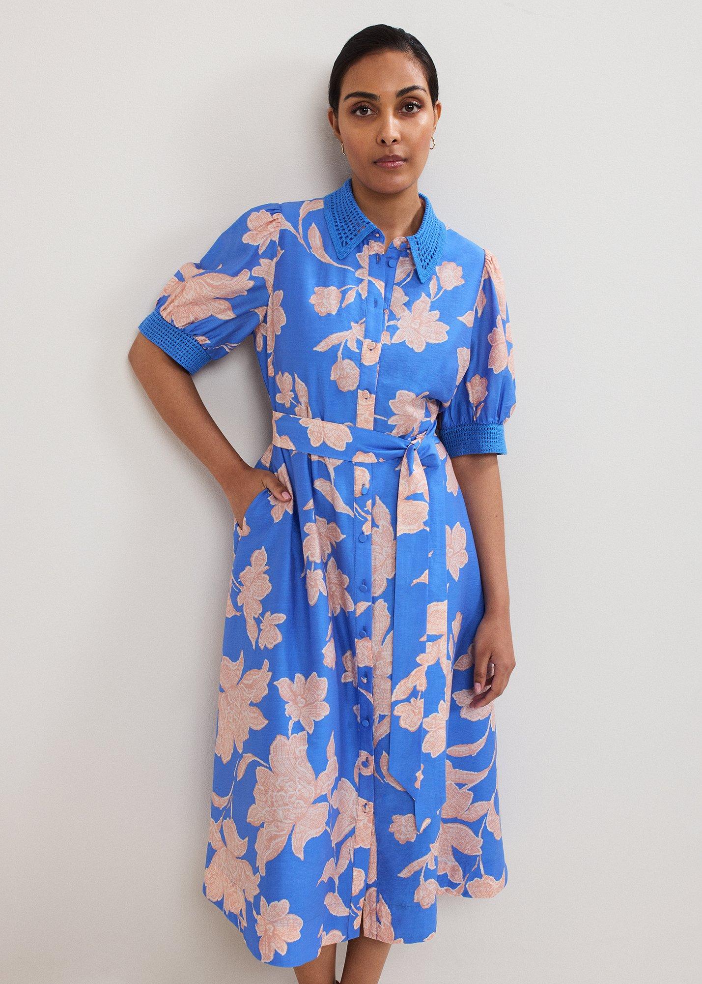 Petite Delphine Floral Shirt Dress