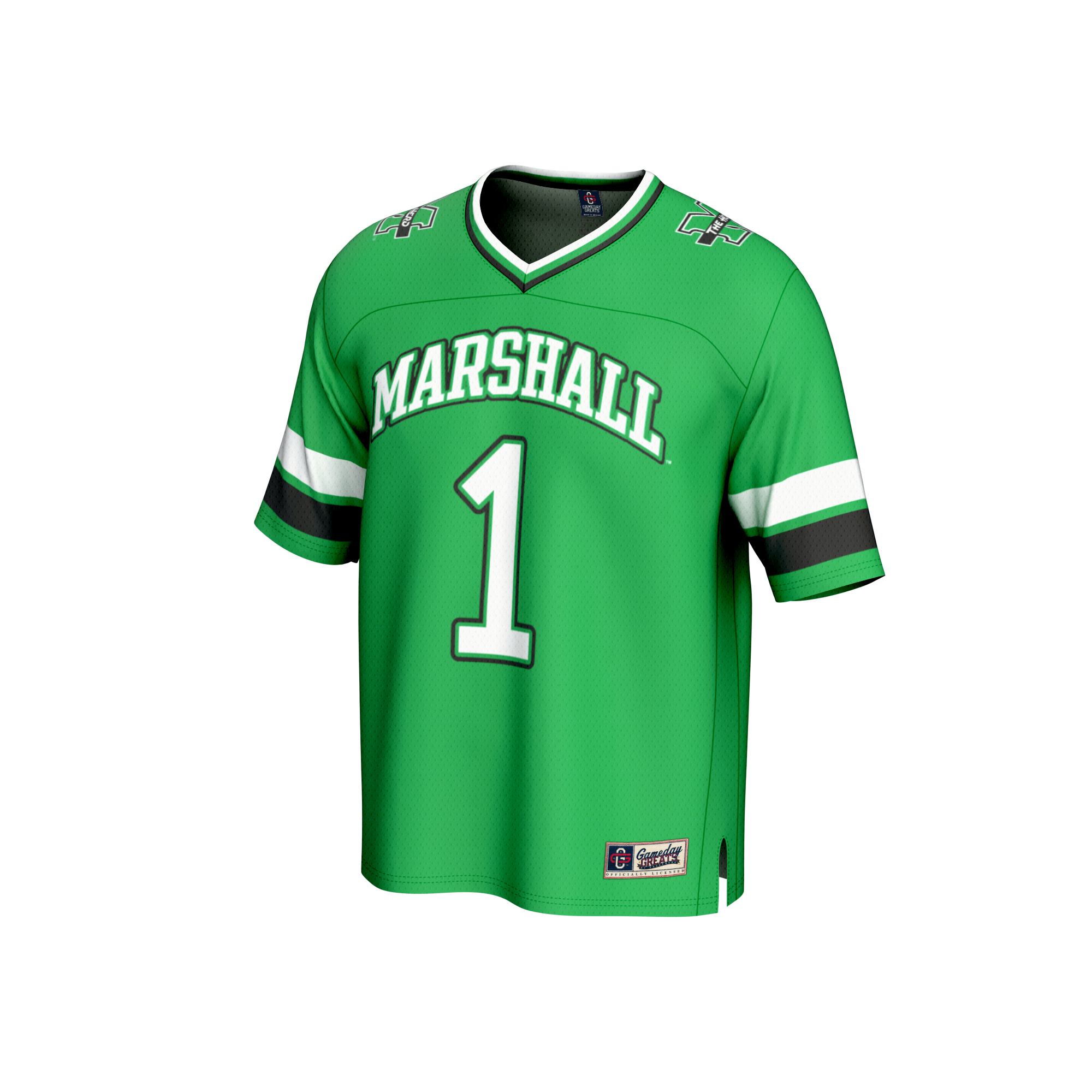 #1 Marshall Thundering Herd GameDay Greats Youth Lightweight Collegiate Football Fashion 26/27 Football Jersey - Kelly Green