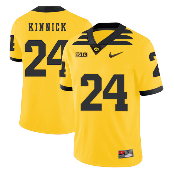 Men's None Yellow 2024 premium Nile Kinnick #24 authentic Jersey
