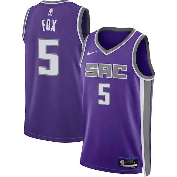 De'Aaron Fox SAC Durable Basketball Jersey - Economical - Fan Favorite