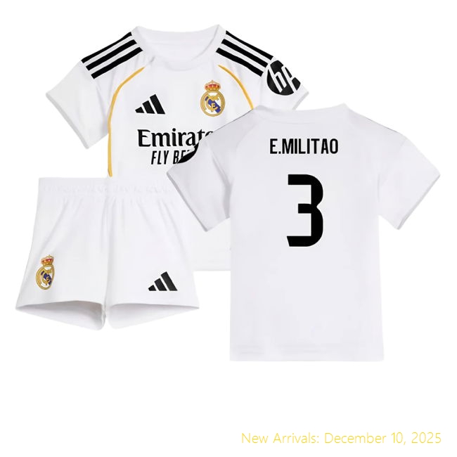 2025-2026 Real Madrid RM Authentic Home Baby Kit (E.Militao 3)