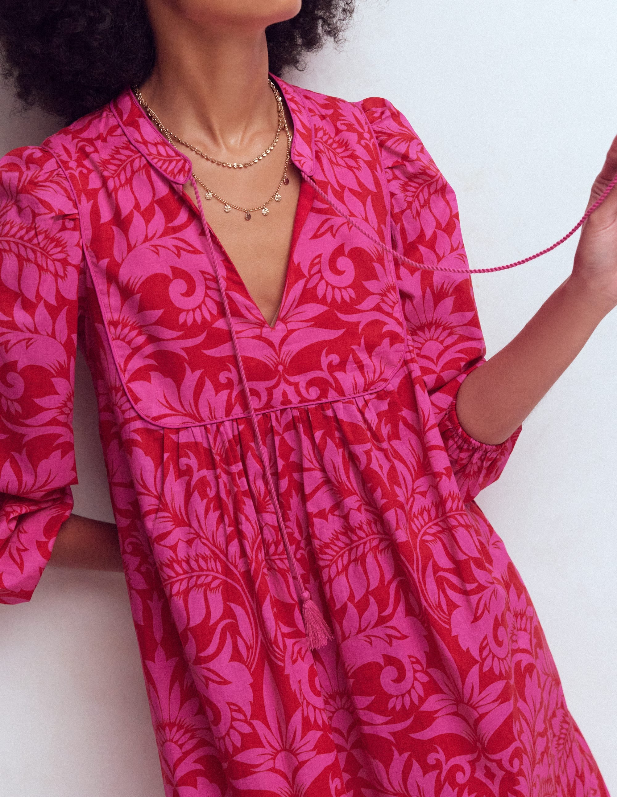 Boho Tie Neck Kaftan