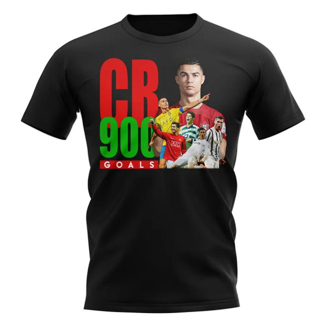 Cristiano Ronaldo 900 Goals T-Shirt (Black) Worldcup Worldcup