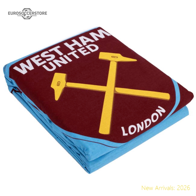Official West Ham United Fc Colour Split King Duvet Set - Premium