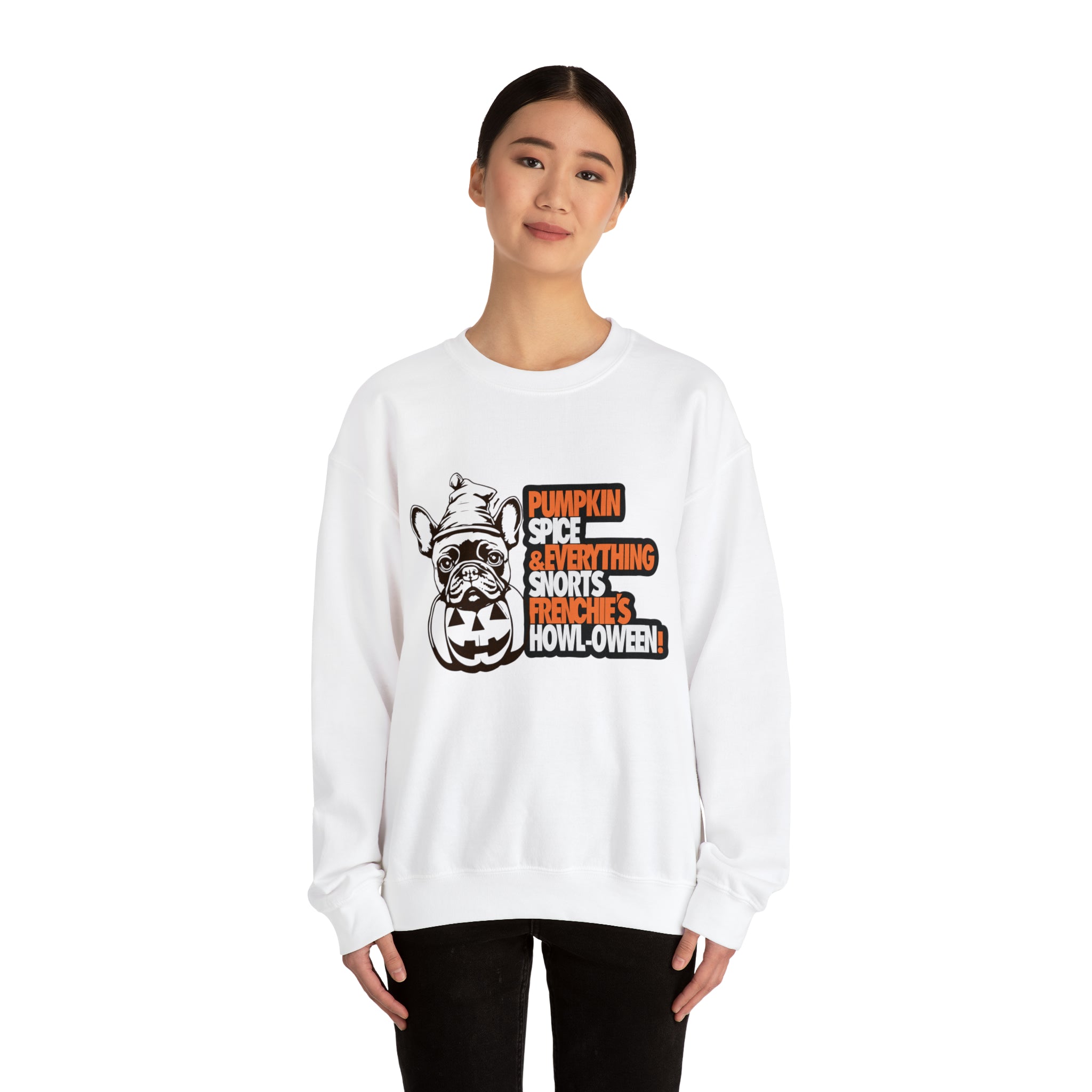 French Bulldog Pumpkin Spice Halloween Unisex Sweatshirt Durable Dog Item