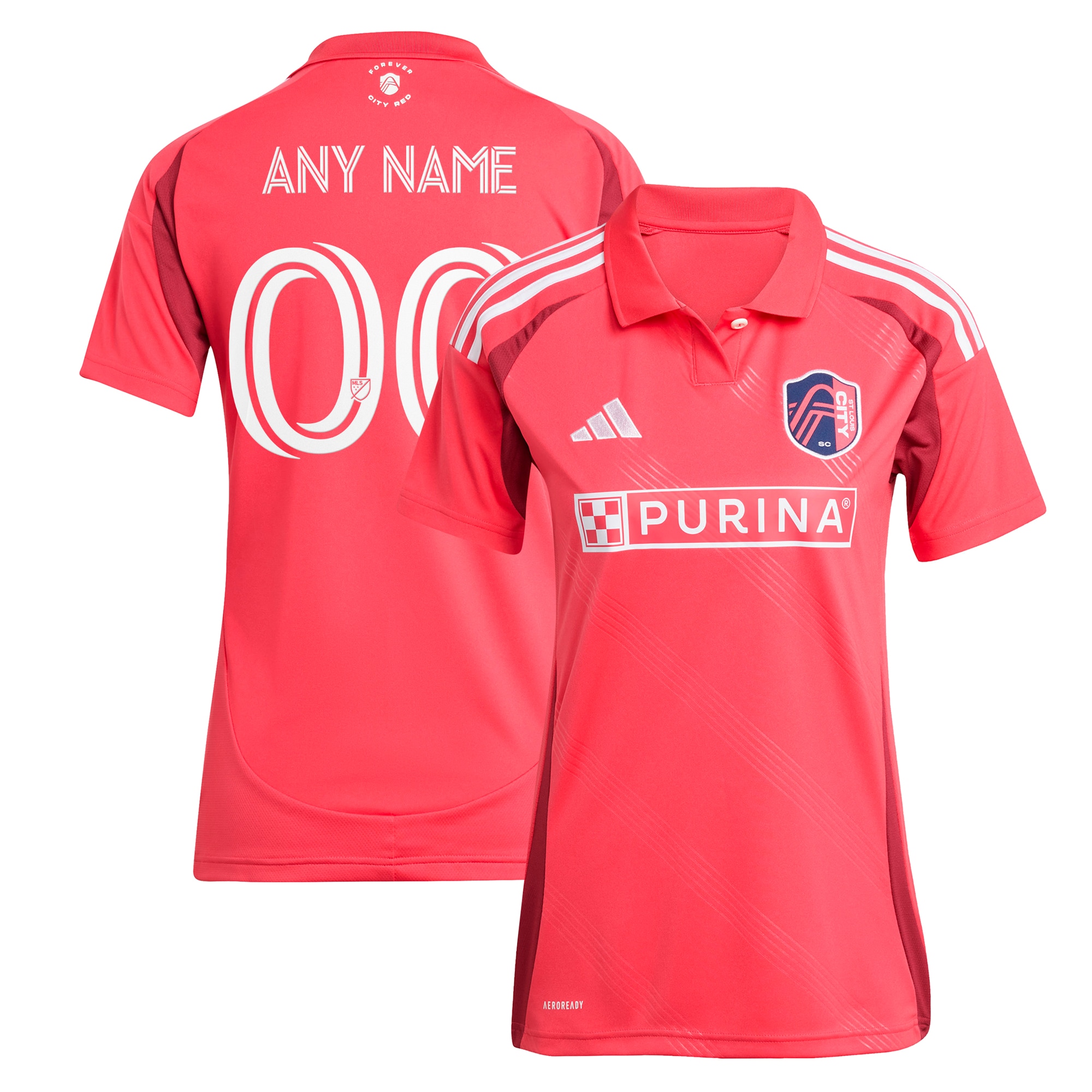 [JED] St. Louis City SC Women's 2025 Forever CITY Red Replica Custom Jersey - Red