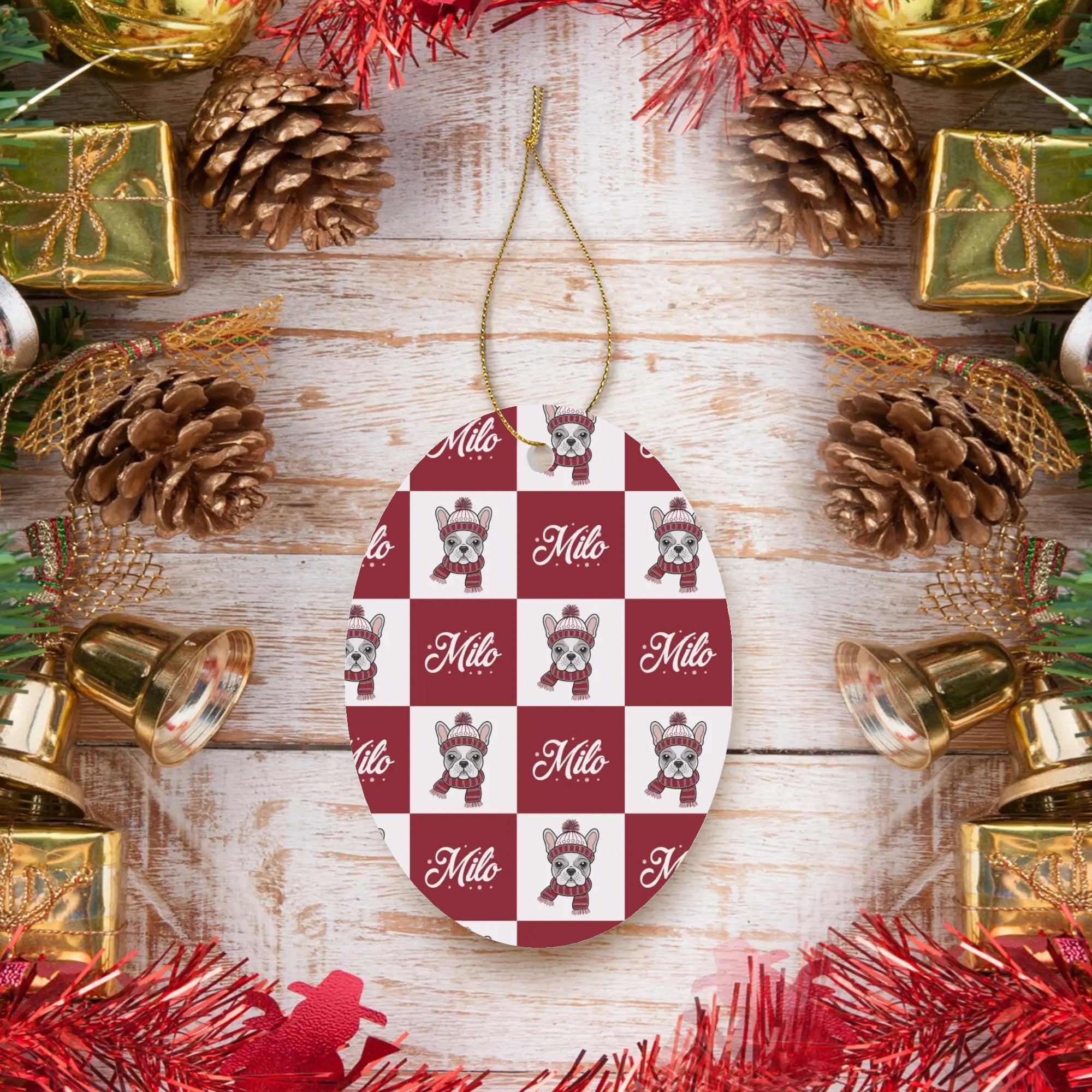 Minimal-Aesthetic Personalized Ornaments For Frenchie Lovers With You...
