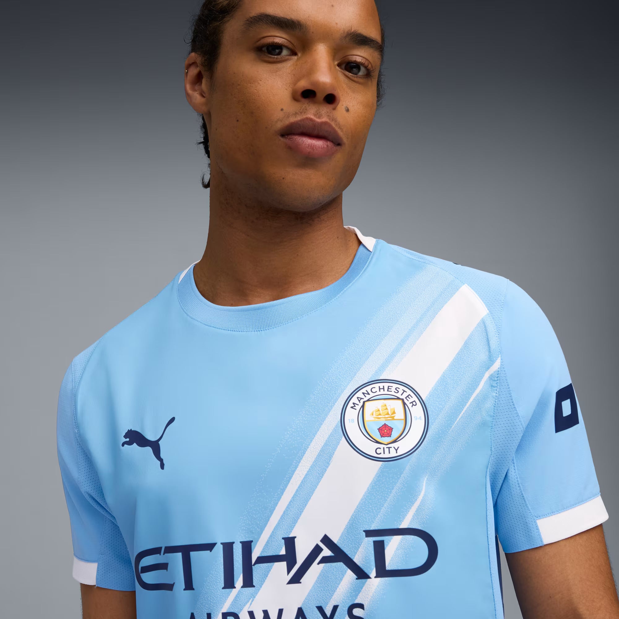Manchester City Blue/White) 2025-2026 UCL Home Jersey – Authentic Shirt