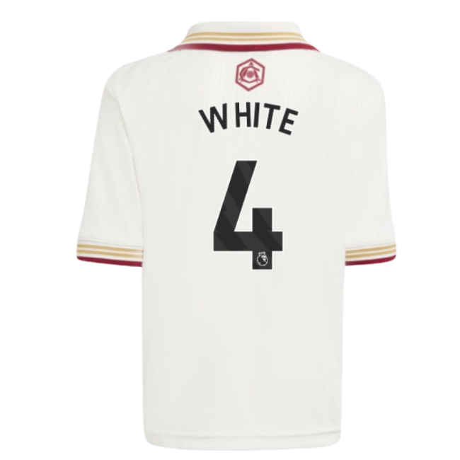 2025-20 Arsenal Third Jersey White #4 L M S
